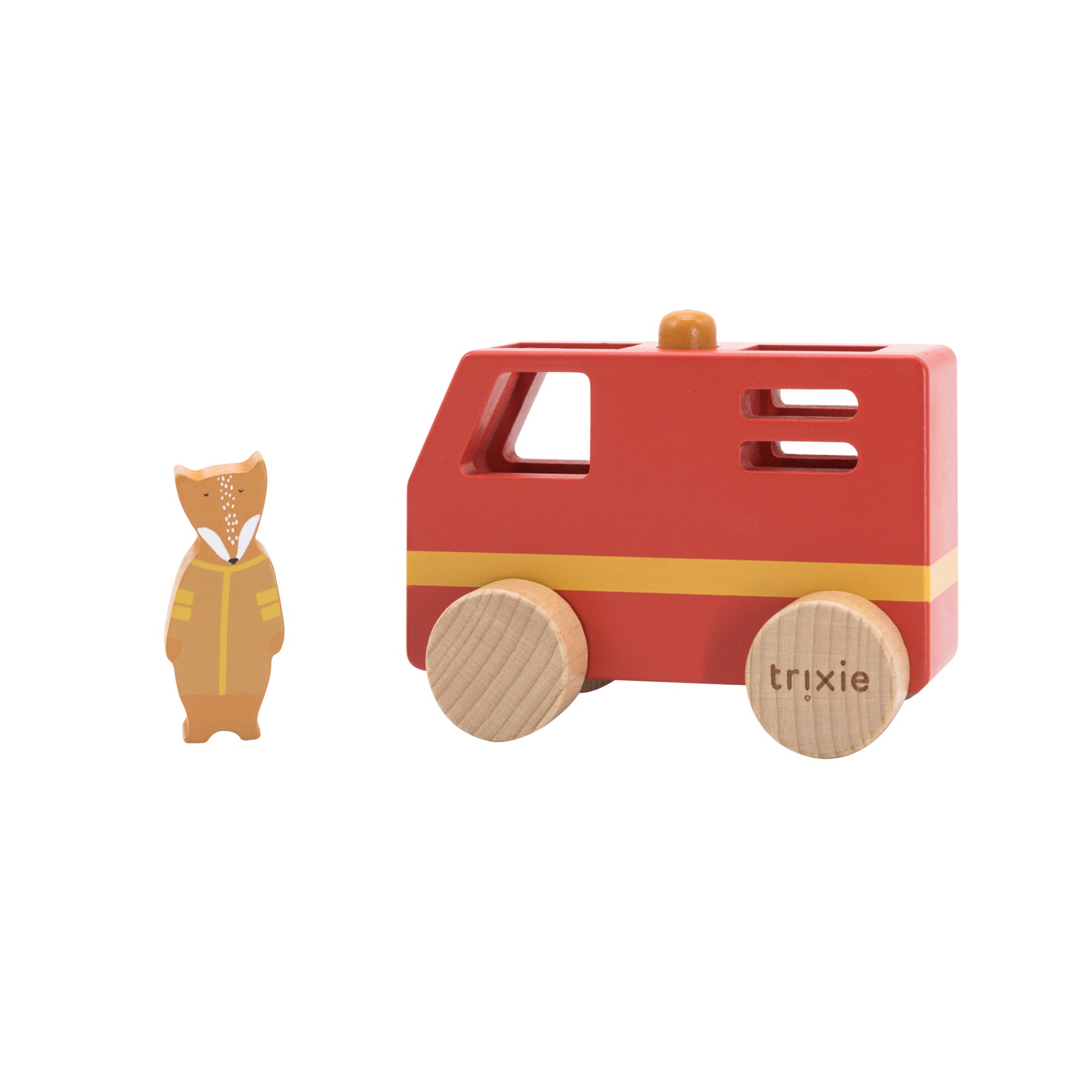 Wooden small fire truck 